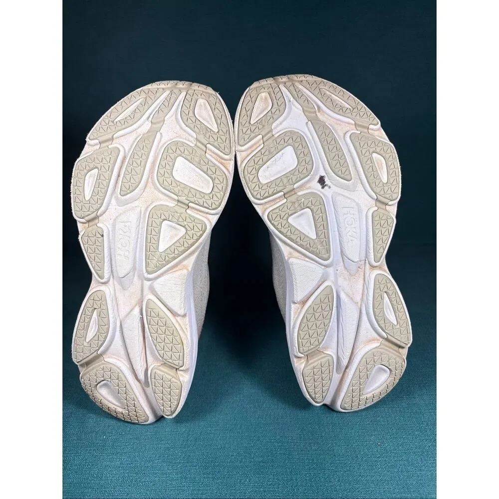 Hoka One One Bondi 8 Women's Size 9.5B Running Shoes - Harbor Mist / Peach